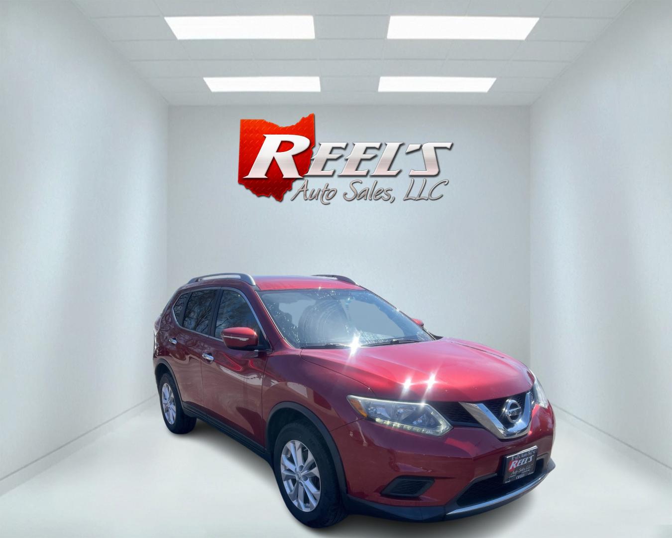 2015 Red /Black Nissan Rogue SV AWD (KNMAT2MV1FP) with an 2.5L I4 DOHC 16V engine, Automatic transmission, located at 11115 Chardon Rd. , Chardon, OH, 44024, (440) 214-9705, 41.580246, -81.241943 - This 2015 Nissan Rogue SV AWD is a well-rounded and capable compact SUV. Powered by a 2.5L I4 engine paired with a CVT transmission and an AWD system featuring a locking center differential, it offers versatile performance. The Sport and Eco driving modes allow tailoring the driving experience, whil - Photo#2